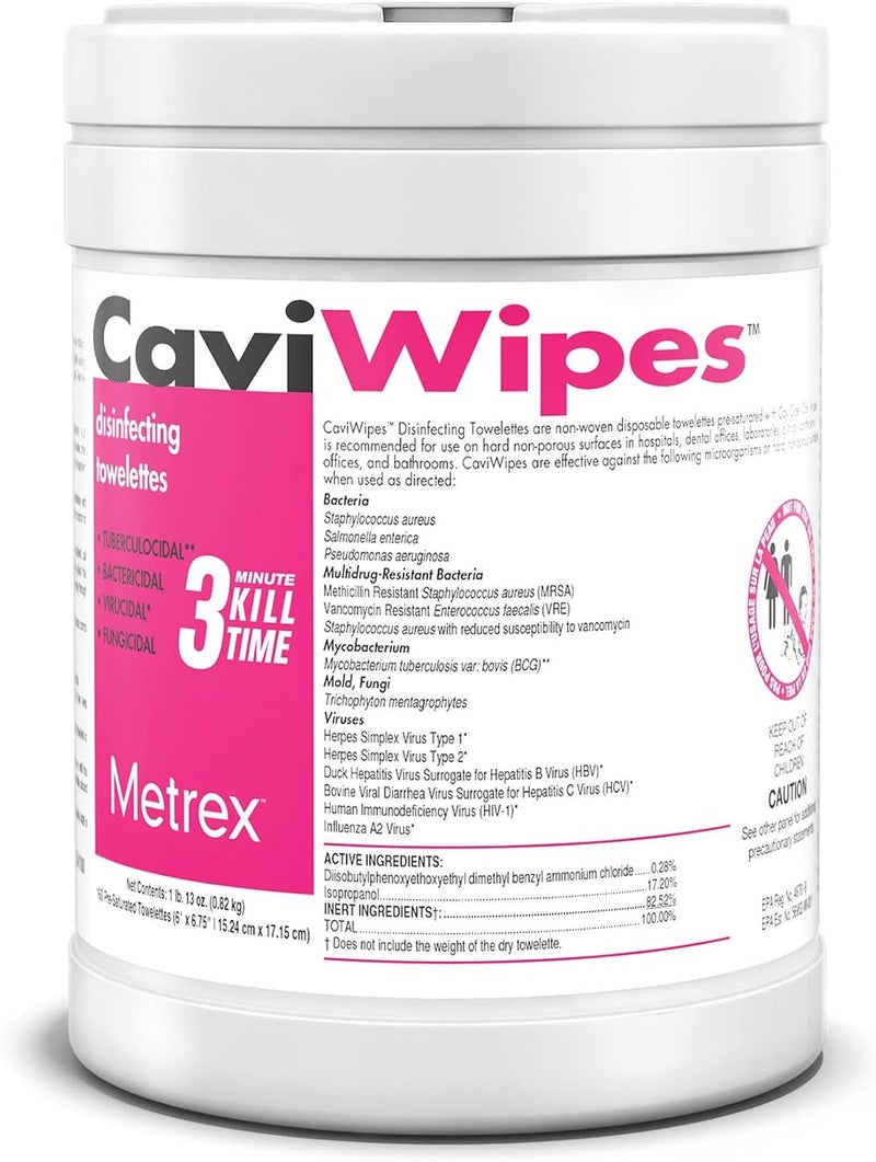 Metrex CaviWipes Metrex Disinfecting Towelettes Canister - 160 Count - Image 1